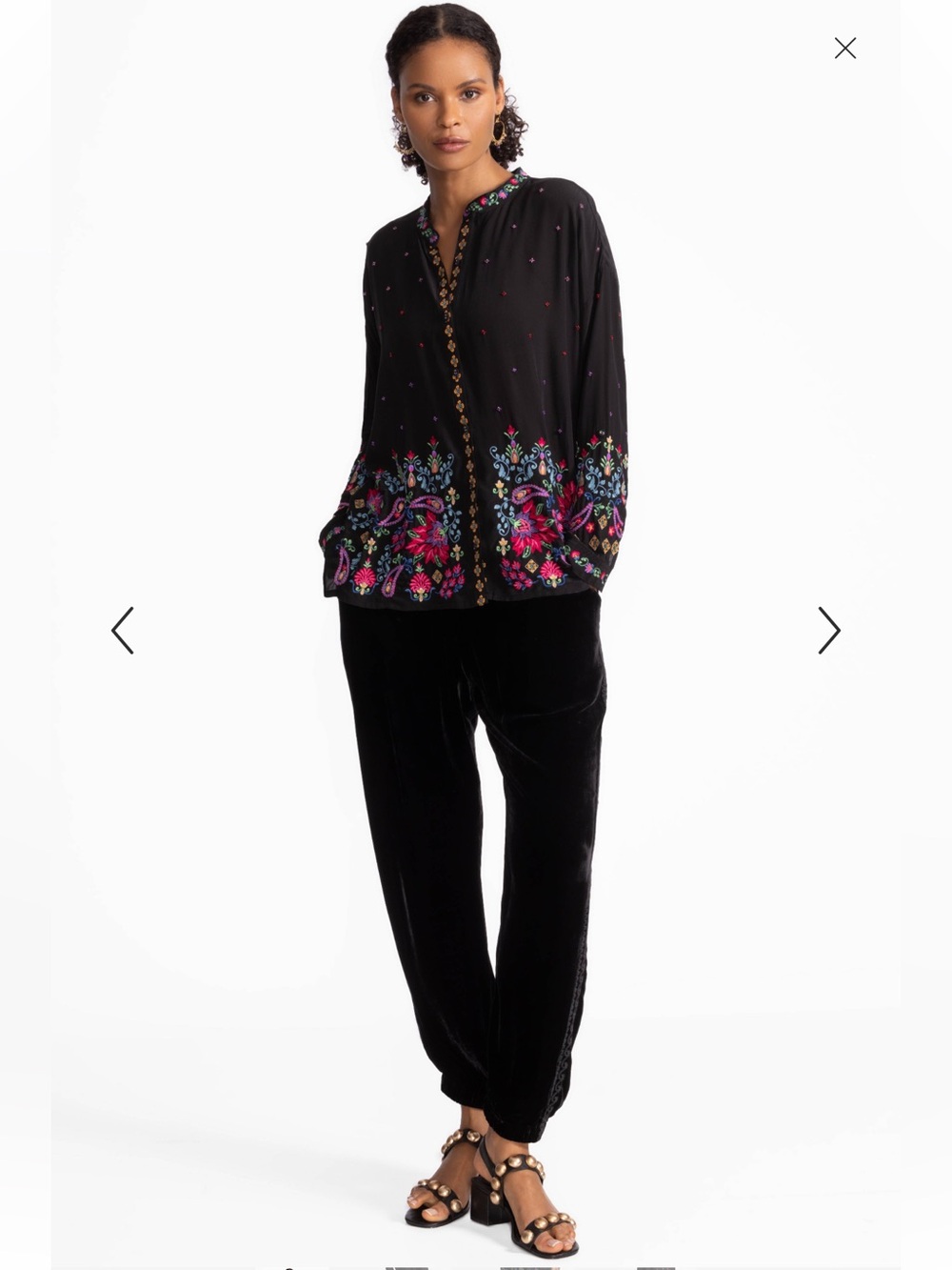 Johnny Was Velvet Jogger NWT